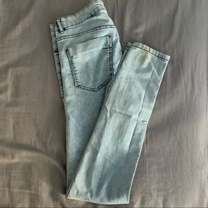 Denim washed blue pants